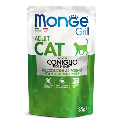 MONGE GATTO GRILL ADULT CONIGLIO 85GR (bustina)