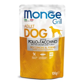 MONGE CANE GRILL POLLO TACCHINO 100GR (bustina)