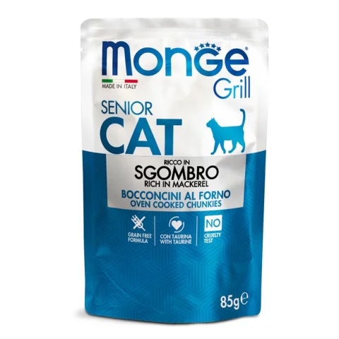MONGE GATTO GRILL SENIOR SGOMBRO 85GR (bustina)