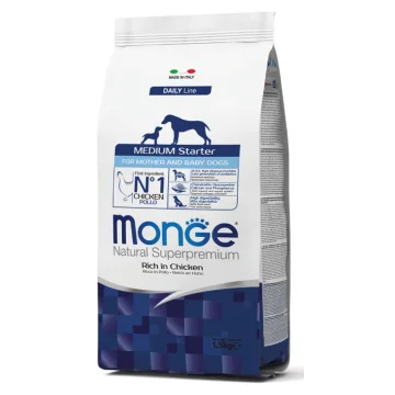 MONGE CANE DAILY MEDIUM STARTER MOTHER & BABY POLLO 1,5KG