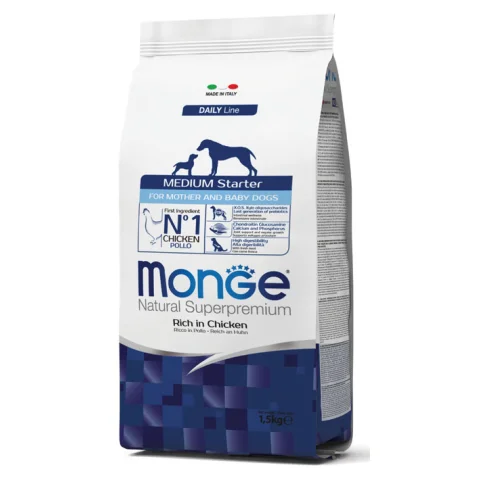 MONGE CANE DAILY MEDIUM STARTER MOTHER & BABY POLLO 1,5KG