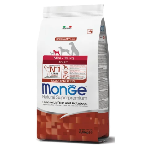 MONGE CANE SPECIALITY MINI ADULT AGNELLO RISO PATATE 800GR