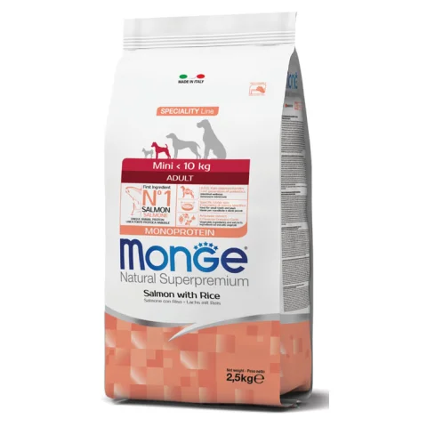 MONGE CANE SPECIALITY MINI ADULT SALMONE 800GR