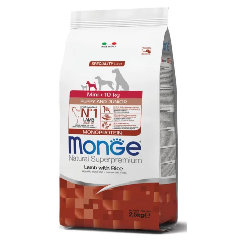 MONGE CANE SPECIALITY MINI PUPPY/JUNIOR AGNELLO 800GR