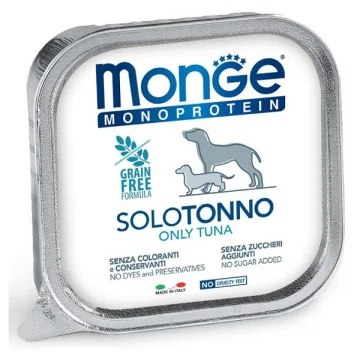 MONGE CANE MONOPROTEICO SOLO TONNO 150GR (vaschetta)