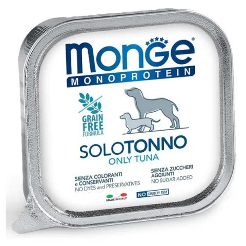 MONGE CANE MONOPROTEICO SOLO TONNO 150GR (vaschetta)