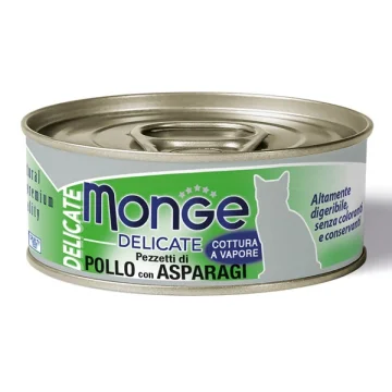 MONGE GATTO DELICATE POLLO ASPARAGI 80GR (lattina)