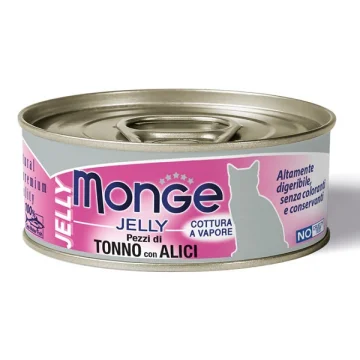 MONGE GATTO JELLY TONNO ALICI 80GR (lattina)