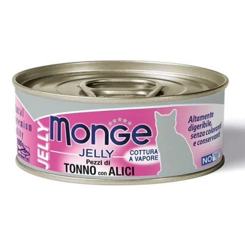 MONGE GATTO JELLY TONNO ALICI 80GR (lattina) MONGE GATTO JELLY TONNO ALICI 80GR (lattina)