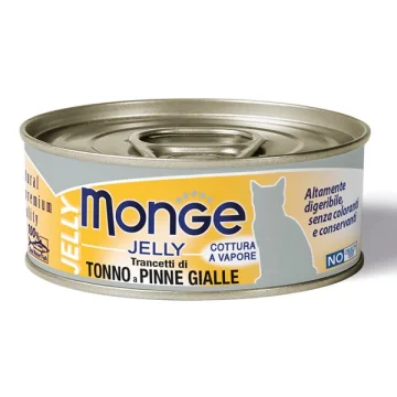MONGE GATTO JELLY TONNO PINNE GIALLE 80GR (lattina)