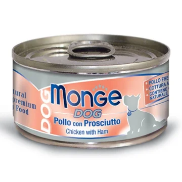 MONGE CANE NATURAL POLLO PROSCIUTTO 95GR (lattina)