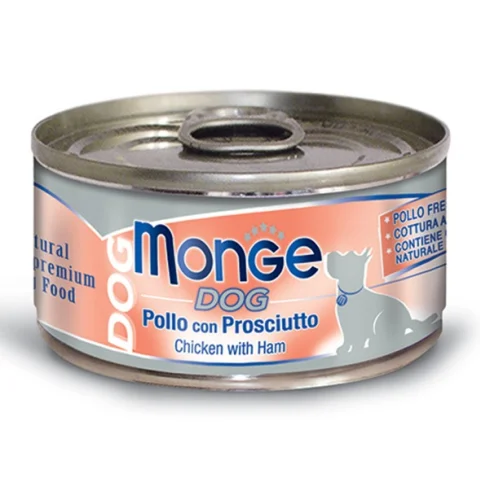 MONGE CANE NATURAL POLLO PROSCIUTTO 95GR (lattina)
