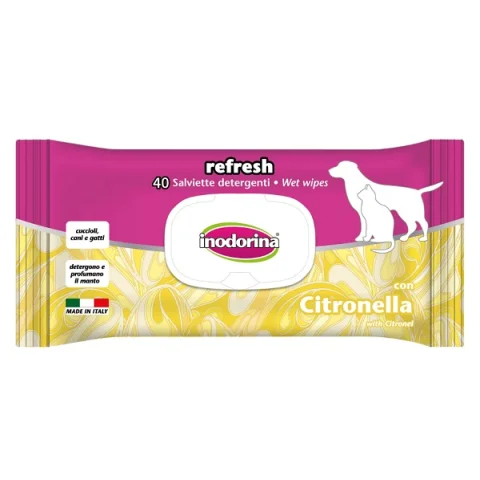 INODORINA SALVIETTE REFRESH CITRONELLA 40PZ