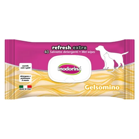 INODORINA SALVIETTE REFRESH EXTRA GELSOMINO 40PZ