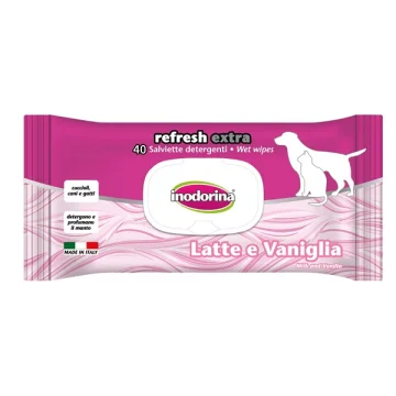 INODORINA SALVIETTE TUTTI I MANTI ESTRATTO DI TIMO CON OLIO DI ARGAN CON LATTE E VANIGLIA  40PZ