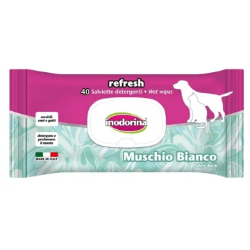 INODORINA SALVIETTE REFRESH MUSCHIO BIANCO 40PZ