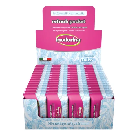 INODORINA SALVIETTE REFRESH POCKET TALCO 15PZ
