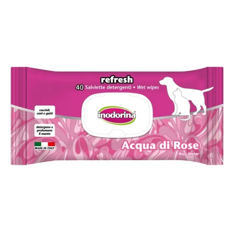 INODORINA SALVIETTE REFRESH ACQUA DI ROSE 40PZ