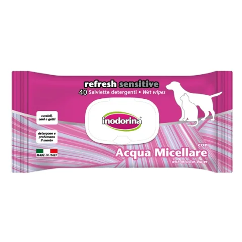 INODORINA SALVIETTE REFRESH SENSITIVE ACQUA MICELLARE 40PZ