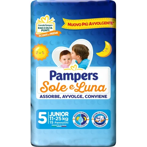 PAMPERS SOLE&LUNA JUNIOR 15PZ PAMPERS SOLE&LUNA JUNIOR 15PZ