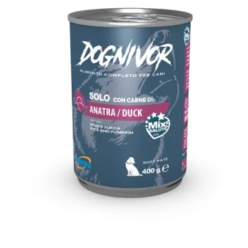 NEXTMUNE DRN DOGNIVOR CANE SOLO ANATRA RISO ZUCCA 400GR (lattina)