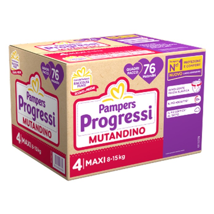 Pampers Prog Mut Quadri Mx 76p