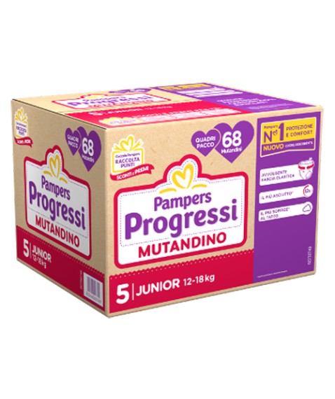 Pampers Prog Mut Quadri J 68pz