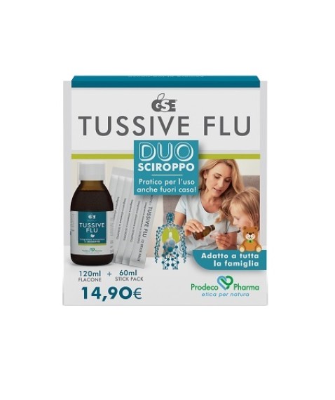 Gse Tussive Flu Duo-Flacone 120ml+ 6 Stick Pack 10ml