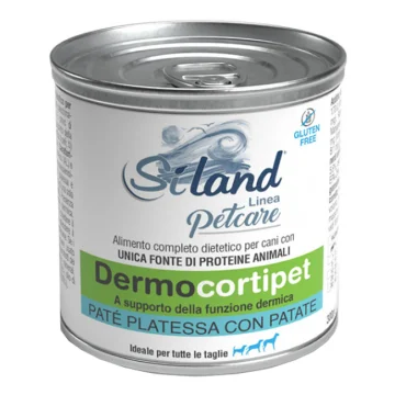 SILAND CANE DERMOCORTIPET ALL BREEDS PATE' PLATESSA PATATE 300GR (lattina)