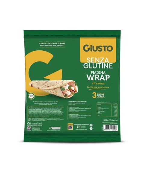 GIUSTO S/G WRAP AVENA 3X60G