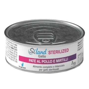 SILAND GATTO STERILIZED PATE' POLLO MIRTILLI 85GR (lattina)