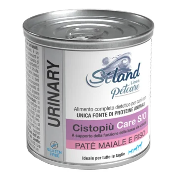 SILAND CANE PETCARE CISTOPIU' CARE S/O PATE' MAIALE RISO 300GR (lattina)