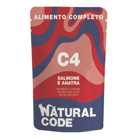 NATURAL CODE GATTO C4 SALMONE ANATRA 70GR (bustina) NATURAL CODE GATTO C4 SALMONE ANATRA 70GR (bustina)