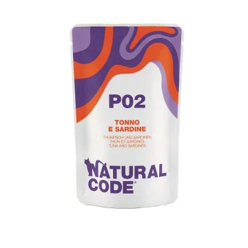 NATURAL CODE GATTO P02 TONNO SARDINE 70GR (bustina)