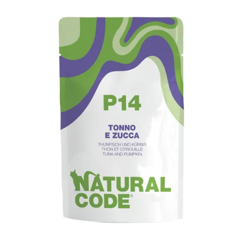 NATURAL CODE GATTO P14 POLLO TONNO ZUCCA (bustina)