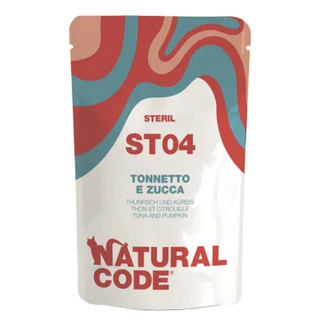 NATURAL CODE GATTO STERIL 04 TONNETTO E ZUCCA 70GR (bustina)