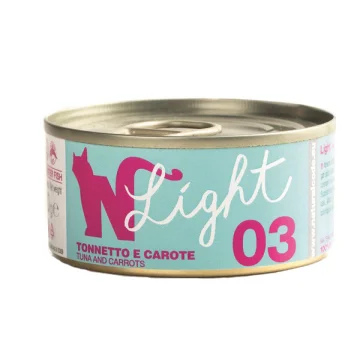 NATURAL CODE GATTO 03 LIGHT TONNO CAROTE 4x70GR (lattina) MULTIPACK