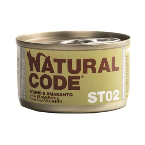 NATURAL CODE GATTO ST02 TONNO AMARANTO 85GR (lattina) NATURAL CODE GATTO ST02 TONNO AMARANTO 85GR (lattina)