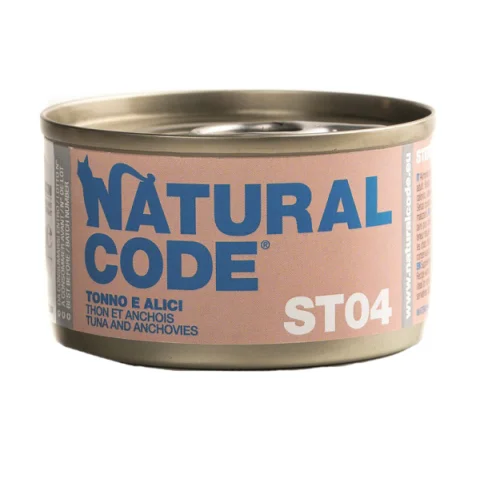 NATURAL CODE GATTO ST04 TONNO ALICI 85GR (lattina)