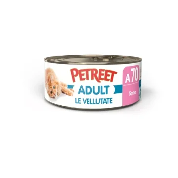PETREET GATTO ADULT A70 VELLUTATE TONNO 70GR (lattina)