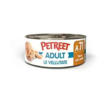 PETREET GATTO ADULTA 71 VELLUTATE TONNO CAROTE 70GR (lattina)