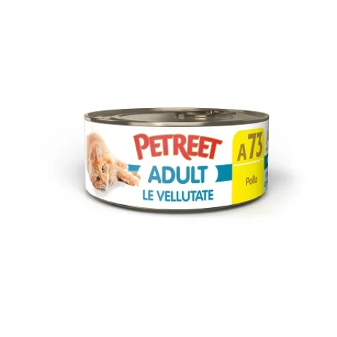 PETREET GATTO ADULT A73 VELLUTATE POLLO 70GR (lattina)