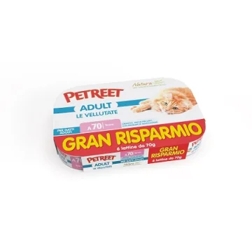 PETREET GATTO ADULT VELLUTATE A70 GRAN RISPARMIO TONNO 6x70GR (lattina) MULTIPACK