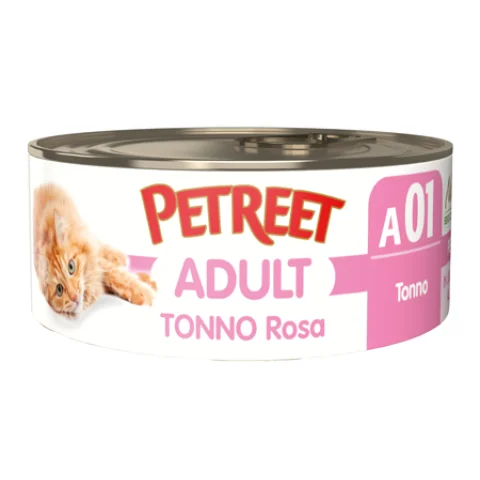 PETREET GATTO ADULT A01 TONNO ROSA 70GR (lattina)