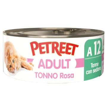 PETREET GATTO ADULT A12 TONNO ROSA SEDANO 70GR (lattina)