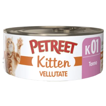 PETREET GATTO KITTEN K01 VELLUTATE TONNO 60GR (lattina)