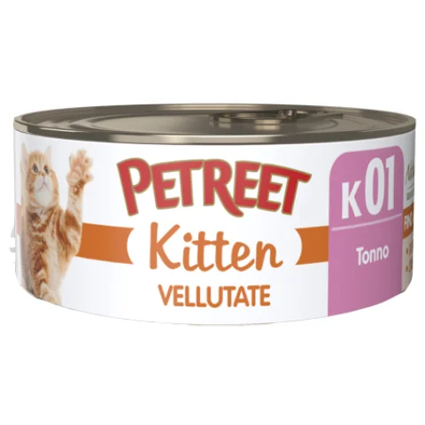 PETREET GATTO KITTEN K01 VELLUTATE TONNO 60GR (lattina)
