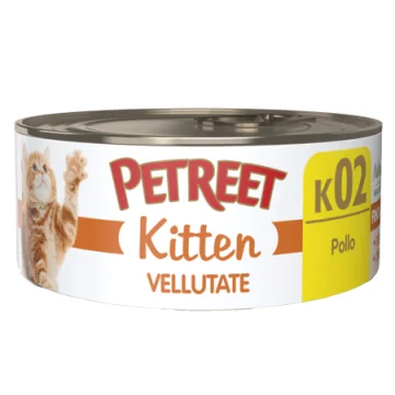PETREET GATTO KITTEN K02 VELLUTATE POLLO 60GR (lattina)