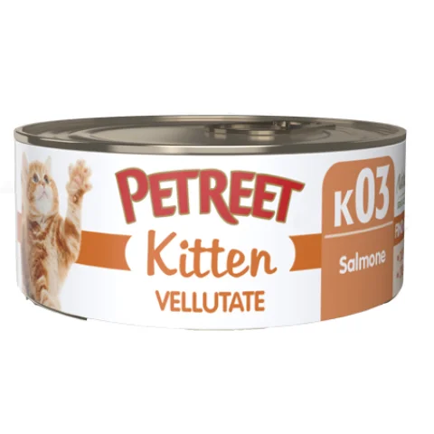 PETREET GATTO KITTEN K03 VELLUTATE SALMONE 60GR (lattina)