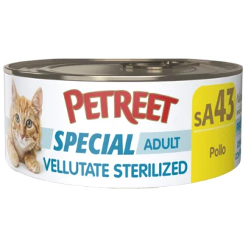 PETREET GATTO SPECIAL ADULT SA43 VELLUTATE STERILIZED POLLO 70GR (lattina)